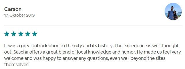 SDS STADTFÜHRUNGEN Sascha Seubert Kundenstimme Bewertung review