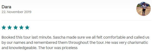 Kundenbewertung SDS Stadtführungen Sascha Seubert 5 Sterne airbnb
