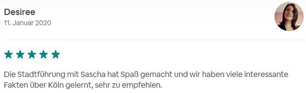 Referenz Tourgast SDS STADTFÜHRUNGEN Sascha Seubert