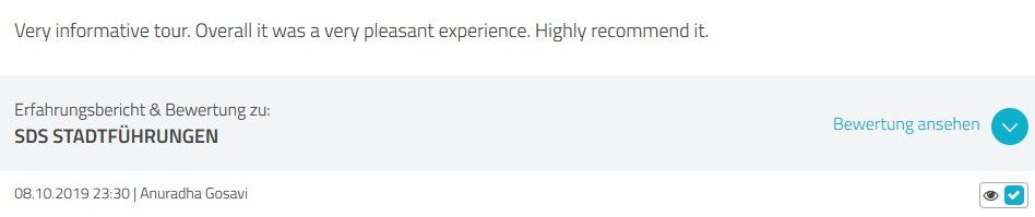 Review SDS STADTFÜHRUNGEN Sascha Seubert City tours Cologne Bonn Aachen Würzburg - very informative tour