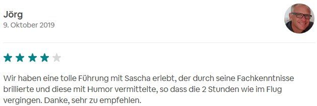 SDS STADTFÜHRUNGEN Sascha Seubert Kundenstimme Bewertung review