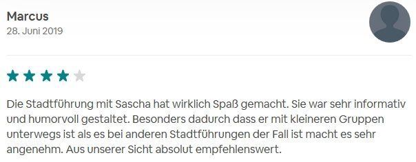 SDS STADTFÜHRUNGEN Sascha Seubert Kundenstimme Bewertung review