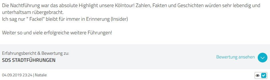 SDS STADTFÜHRUNGEN Sascha Seubert Kundenstimme Bewertung review