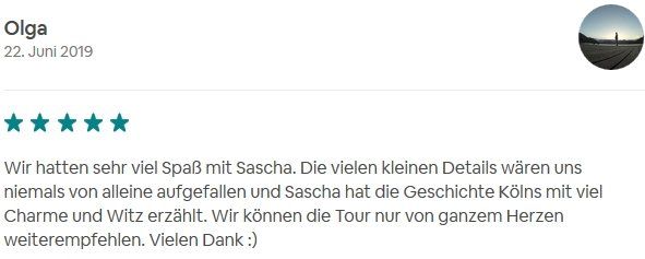 SDS STADTFÜHRUNGEN Sascha Seubert Kundenstimme Bewertung review