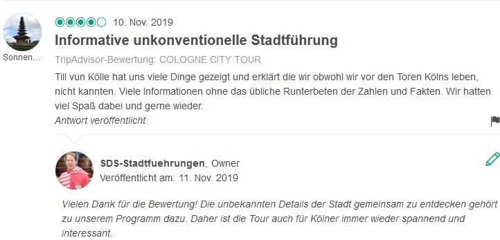 Referenz Kundenbewertung Sascha Seubert SDS Stadtführungen
