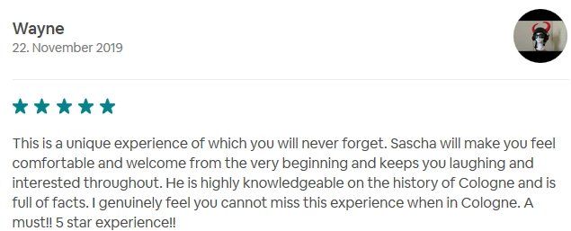 SDS STADTFÜHRUNGEN Cologne City Tours review airbnb