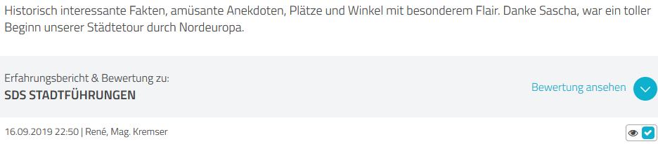 SDS STADTFÜHRUNGEN Sascha Seubert Kundenstimme Bewertung review