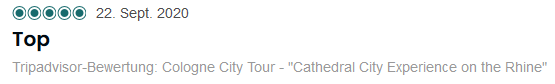 KÖLN City-Tour »Erlebnis Domstadt am Rhein« Bewertung