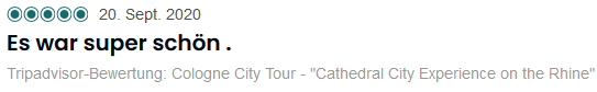 KÖLN City-Tour »Erlebnis Domstadt am Rhein« Bewertung