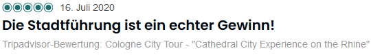 KÖLN City-Tour »Erlebnis Domstadt am Rhein« Bewertung