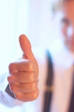 Daumen hochj Erfolgreiche Gewichtsreduktion