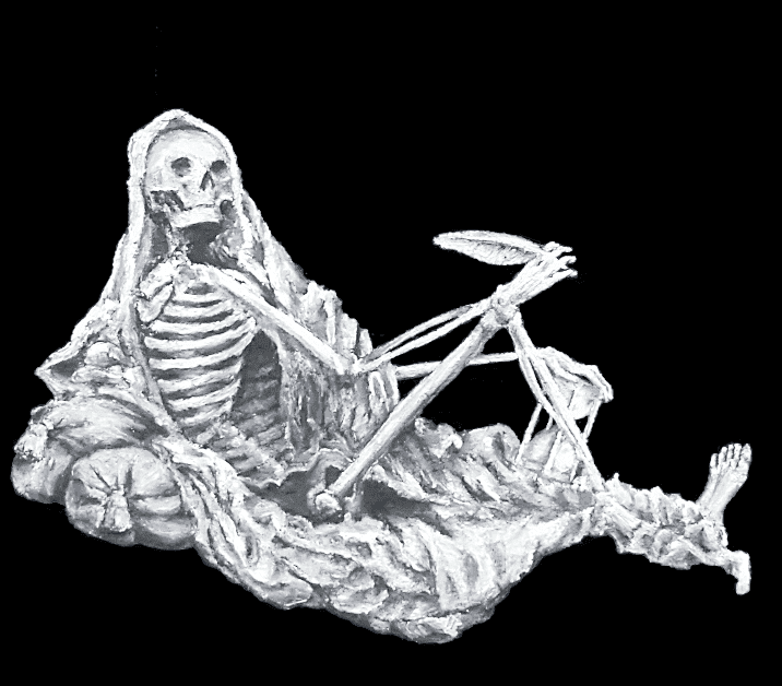Memento Mori, gemalt nach dem Grabmal des Bauherrn des Fuldaer Doms Nach dem Grabmal des Bauerrn des Fuldaer Doms Fürstabt von Schleiffras