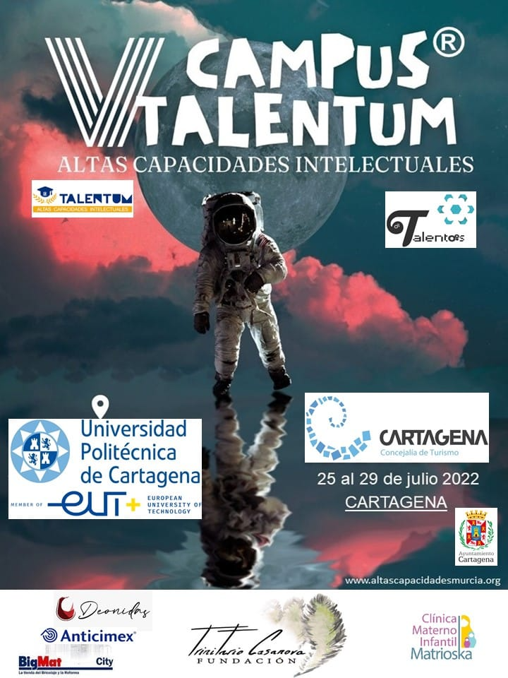 Este verano colaboramos con nuestros amigos de Talentos Altas Capacidades Intelectuales de la Región de Murcia (@TALENTOS_RM) en su interesante CAMPUS TALENTUM . 120 jóvenes de toda España vendrán a Cartagena a aprender y disfrutar en un marco incomparable. #Verano2022 #Cartagena #CampusTalentum #aprenderydisfrutar