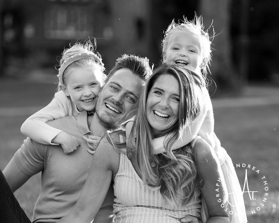 Capture the whole family together during a professional family photoshoot