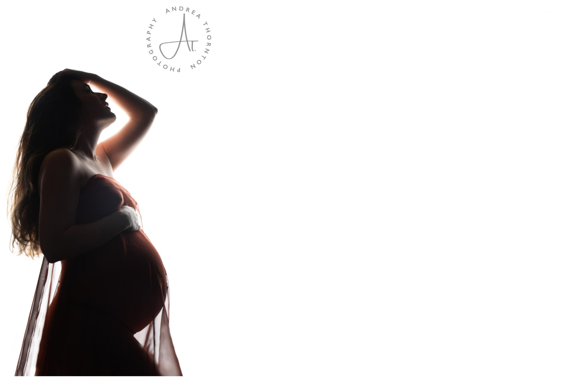 a beautiful photograph of a heavily pregnant woman silhouetted
