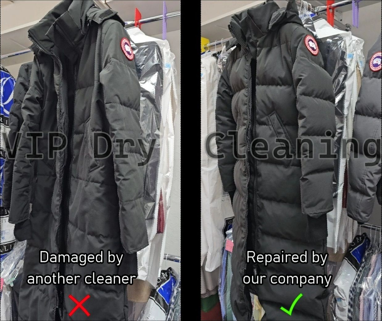 Canada Goose Jacket Puff Feather Repair