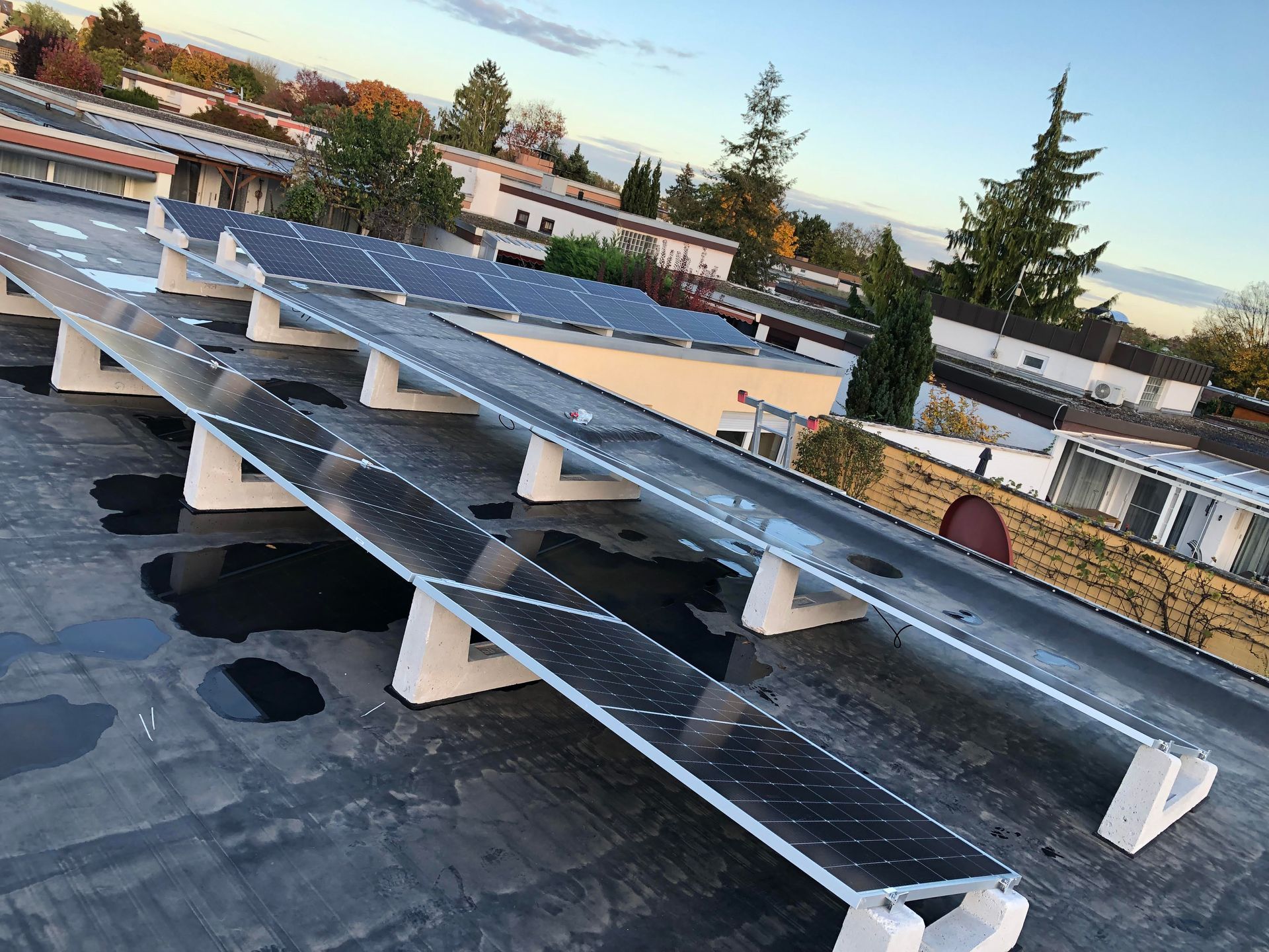 Installation von Solar-Modulen