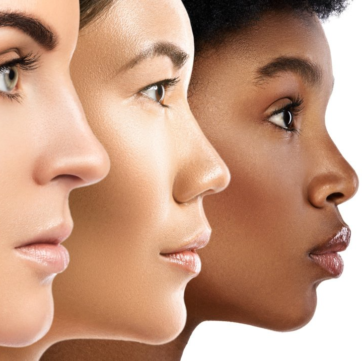 Photo of women with light skin tone, medium skin tone and dark skin tone