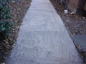 Bad Contractor Concrete Sidewalk Washing Improper Tools