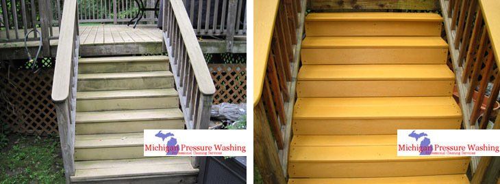 Low pressure composite deck washing Michigan