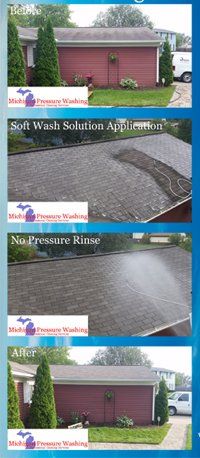 roof washing process Waterford MI