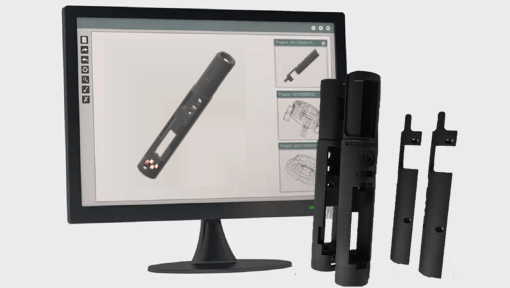 Représentation d'une pièce conçue en 3D avec solidworks par rétroingénierie