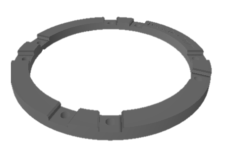 Pièce circulaire modélisée en 3D