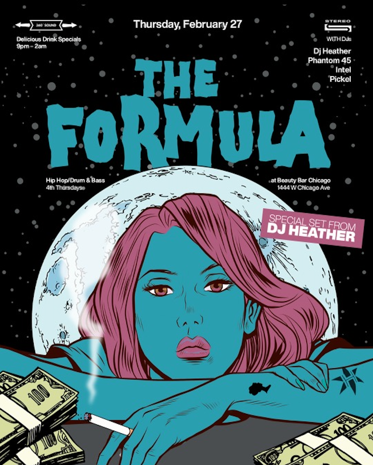 2/27 Beauty Bar Drum and Bass DJ Heather