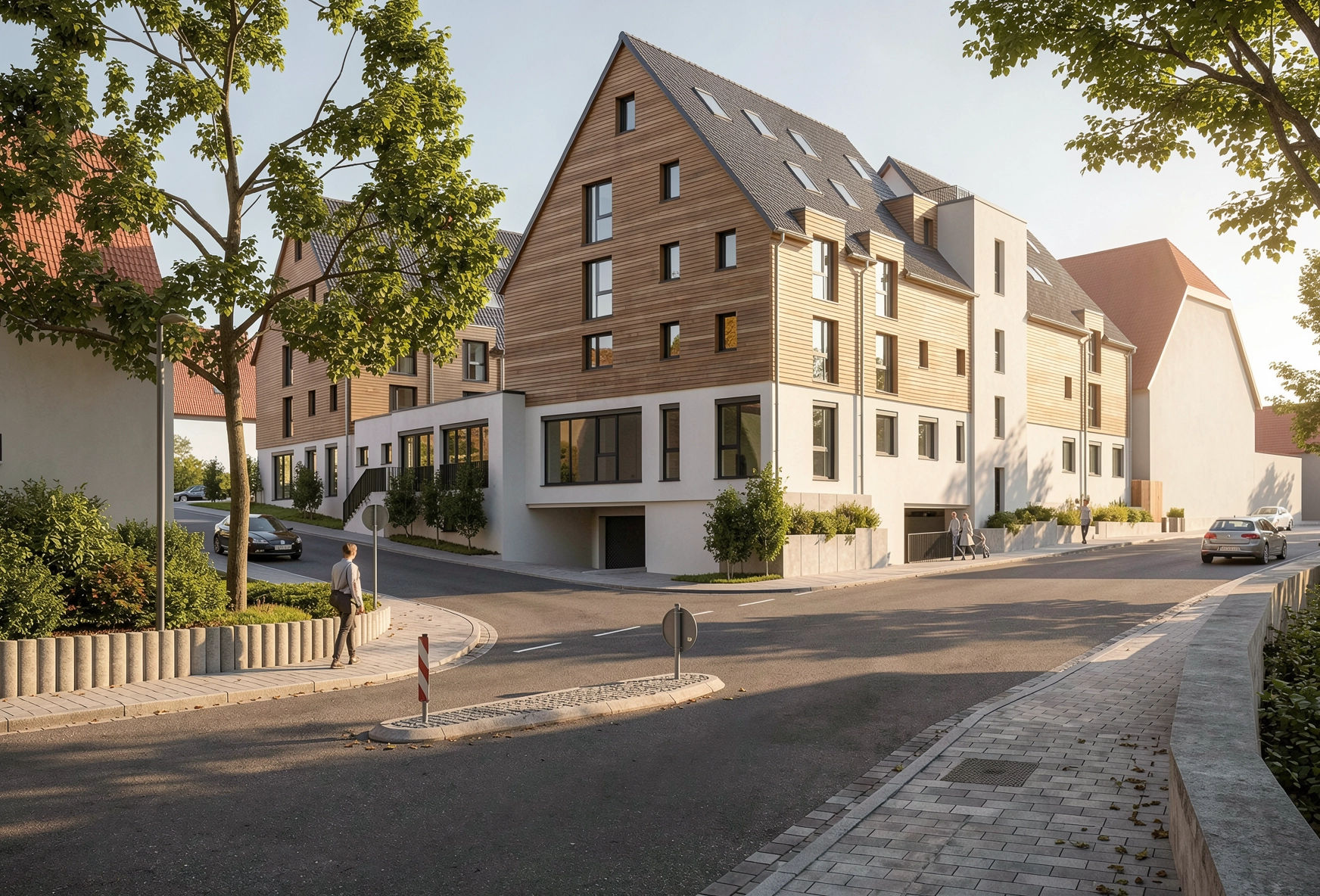 Visualisierung des Kindergartenquartiers Kirchenburg Weil der Stadt Merklingen