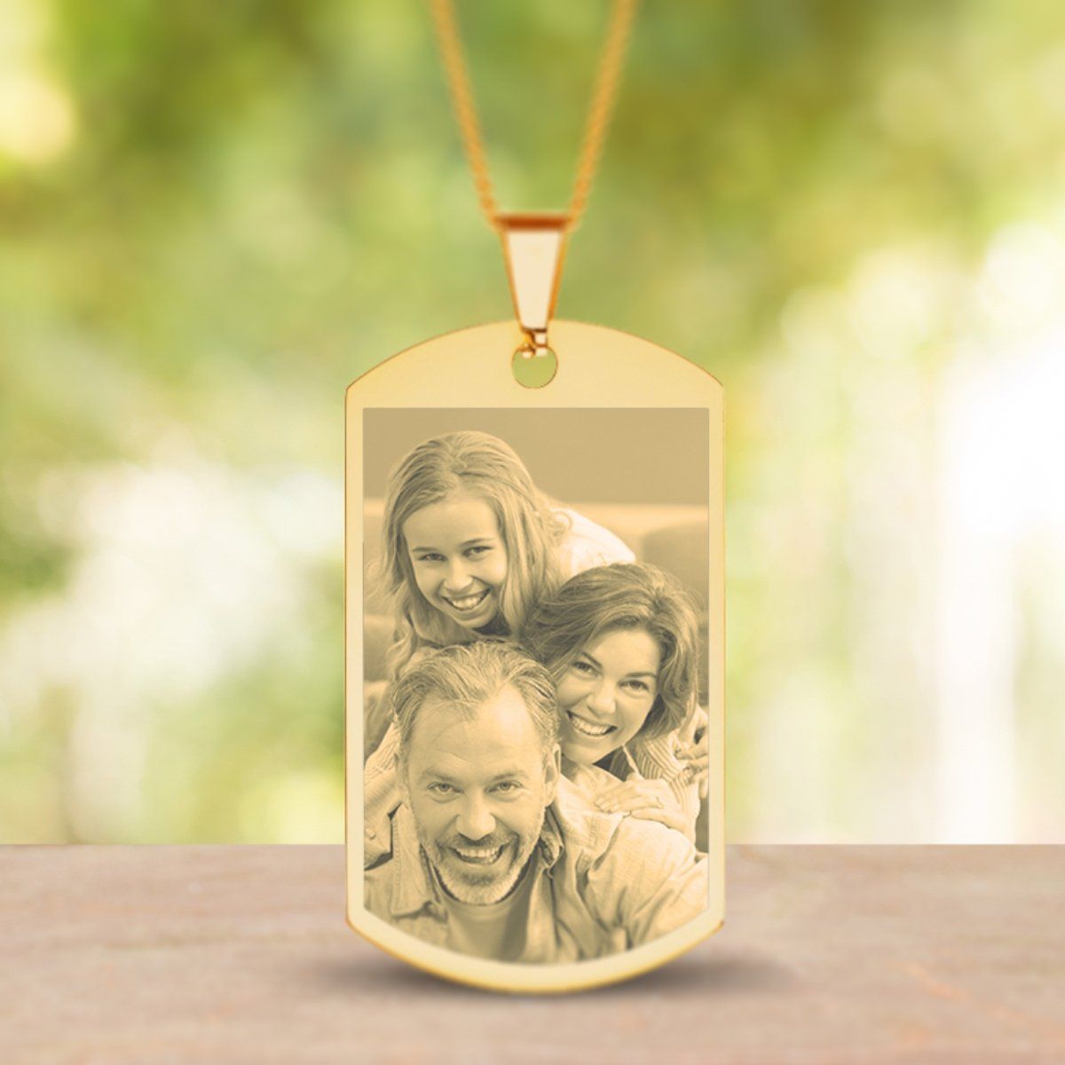 Bildgravur Gold Rechteck