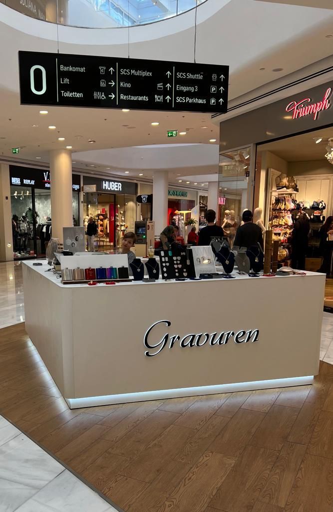 Gravur Stand SCS Einkaufszentrum