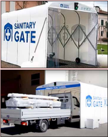 Tunnel de désinfection pour le matériel