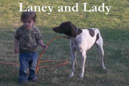 Laney and Lady, Child Walking their Dog