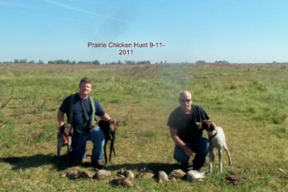 Hunters and Fowl after their Prarie Chicken Hunt on 9-11-2011