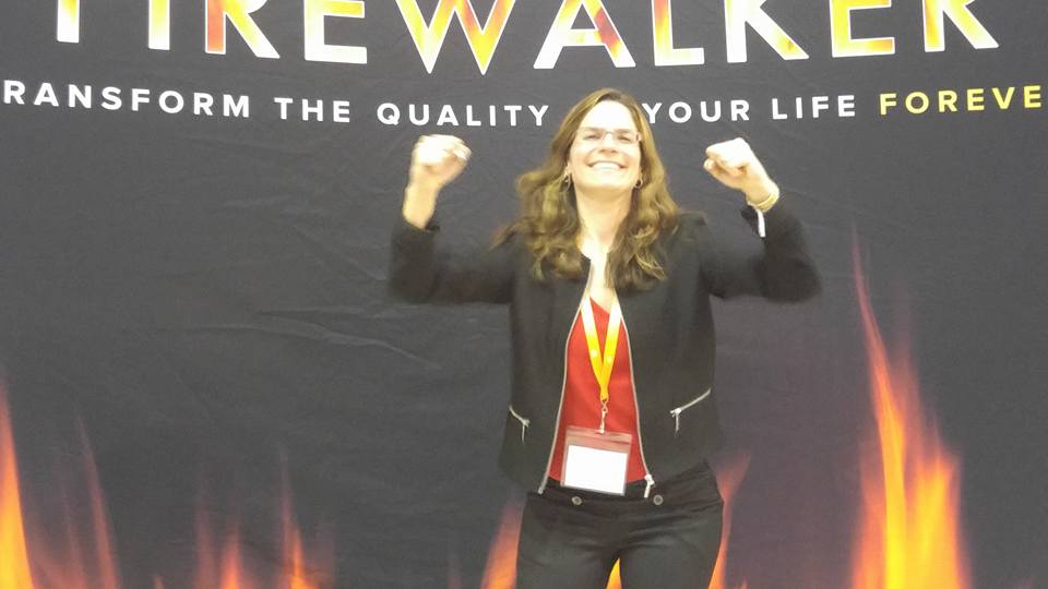 Michelle Guelfand after walking on burning coals!