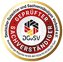 Logo Geprüfter Sachverständiger des DGuVS
