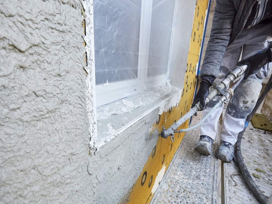 WDVS Verputzung. Foto: Weber Therm