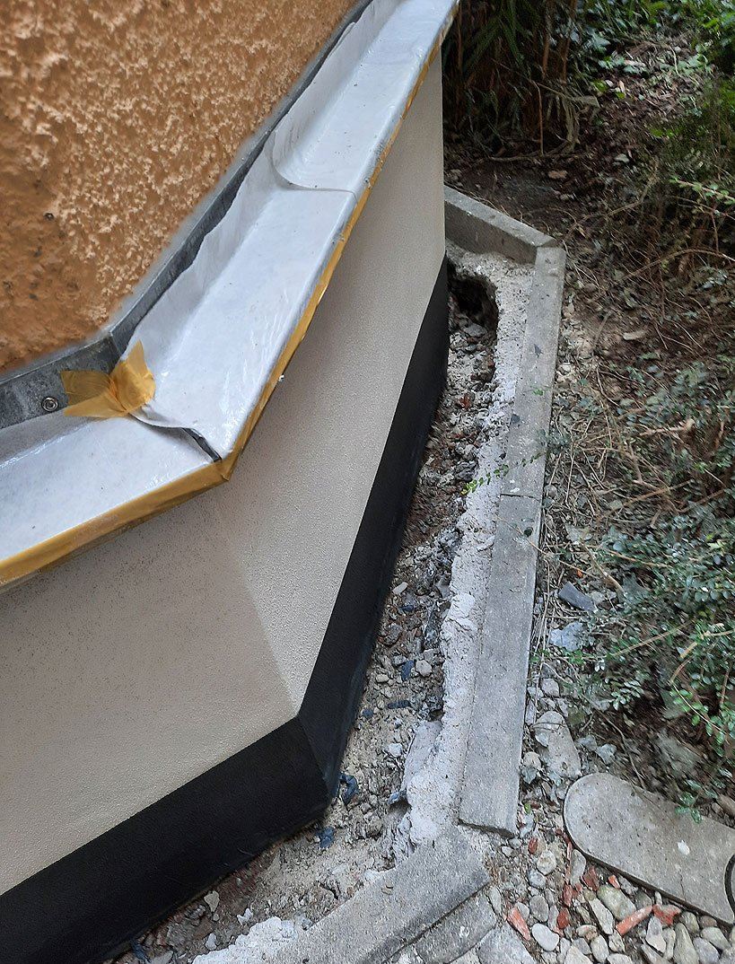 sanierter Gebäudesockel, QFS Bauleistung München sanierter Gebäudesockel, QFS Bauleistung München