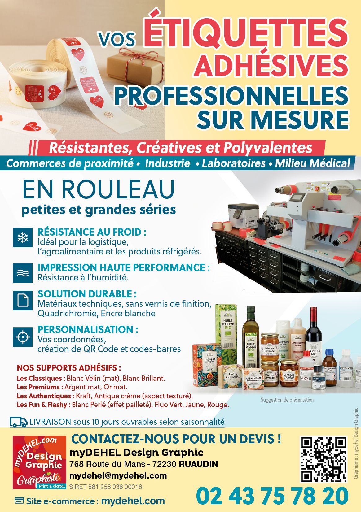 Téléchargez notre flyer production d'étiquettes adhésives flyer production d'étiquettes adhésives