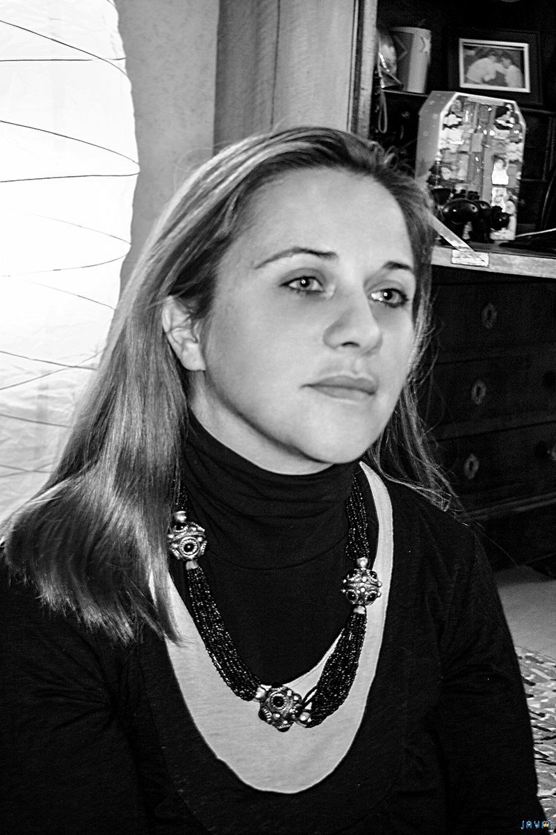 Le visage d'une femme ronde