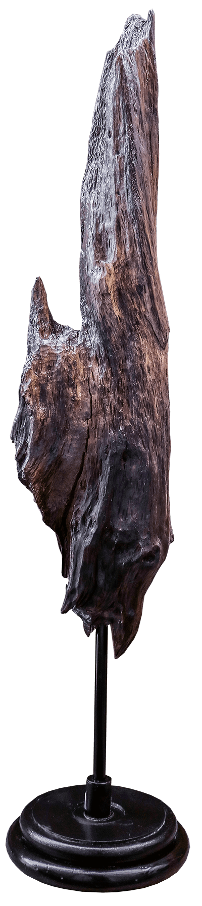 Sculpture en bois, vernis, gros travail d'ebenisterie signé JAYM