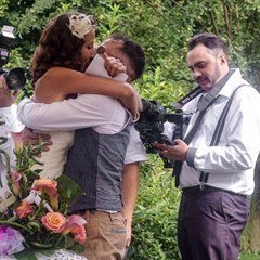 Prise de vue vidéo. L'artiste Jaym en action lors d'un mariage.