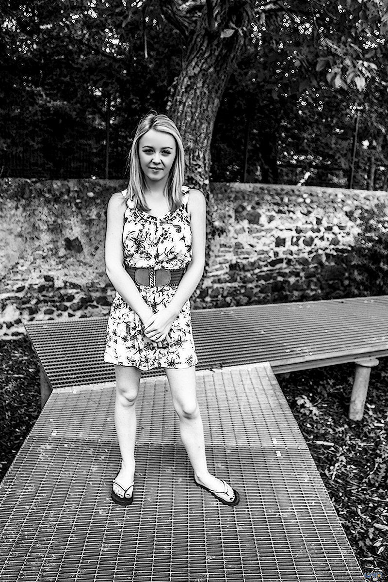 Blondinette noir et blanc