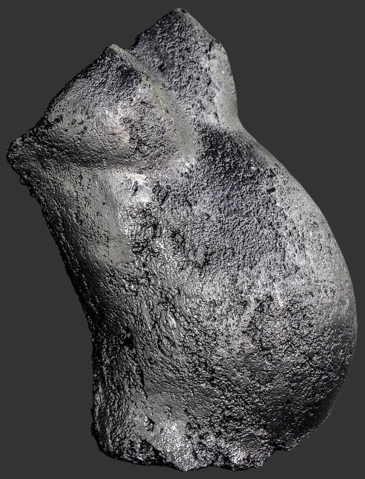 Une muse enceinte, du platre, du béton, et l'artiste jaym réalise une sculpture, un souvenir atypique.