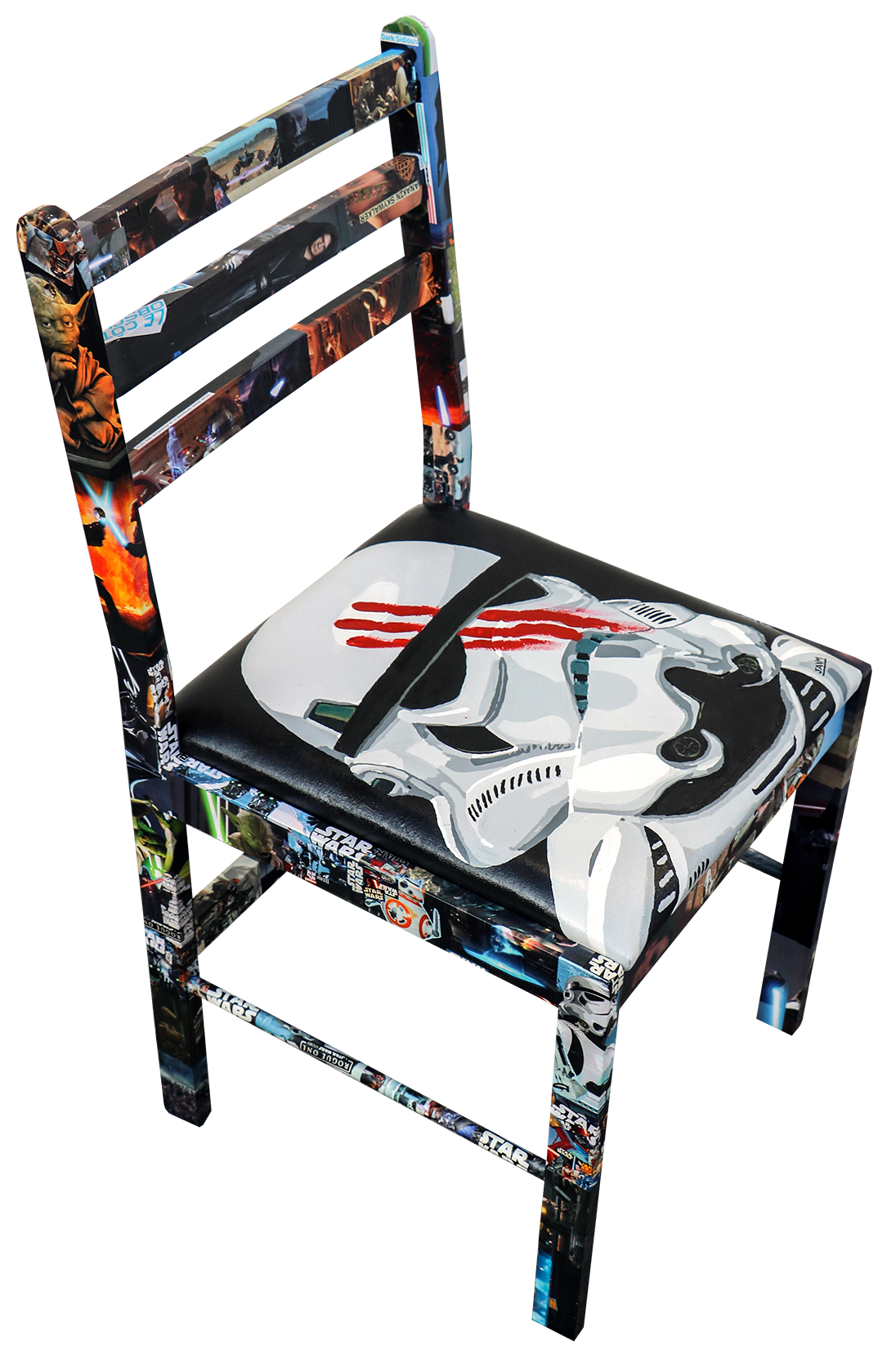 Objets d'art, chaise starwars, signé par l'artiste JAYM, acrylique et marouflage à découvrir sur durtol, puy-e-dôme, auvergne, france
