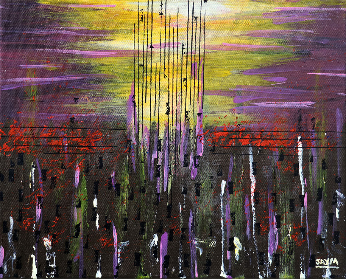 Déconstitution d'une ville n une evaporation celeste, signé par l'artiste plasticien JAym résidant à Durtol.