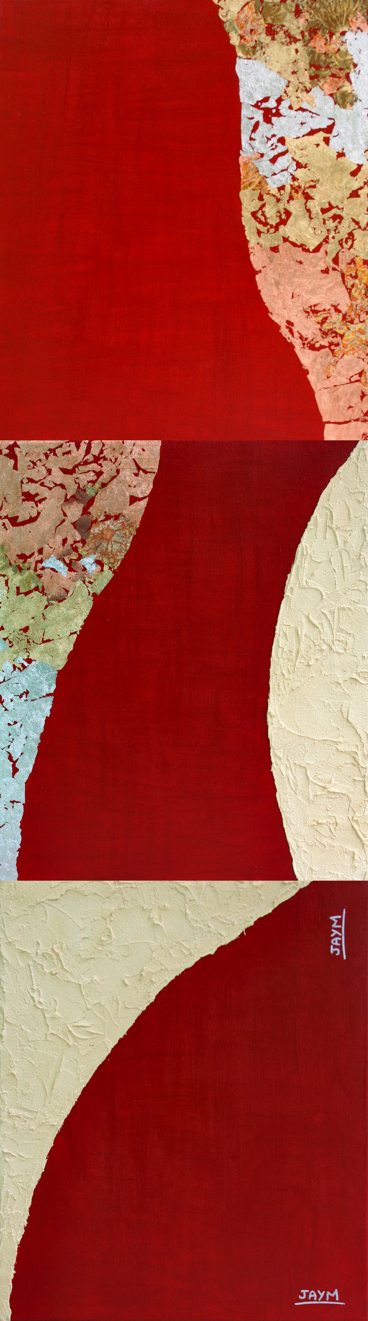 Assemblage vertical des 3 œuvres en tournant les tableaux à la vertical.