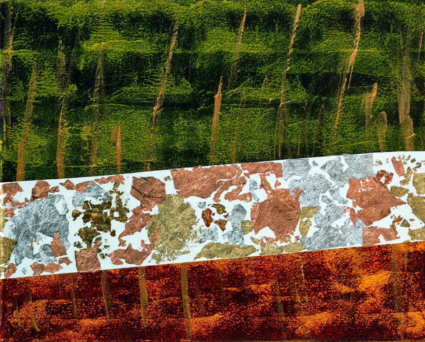 Triptyque abstrait toute position