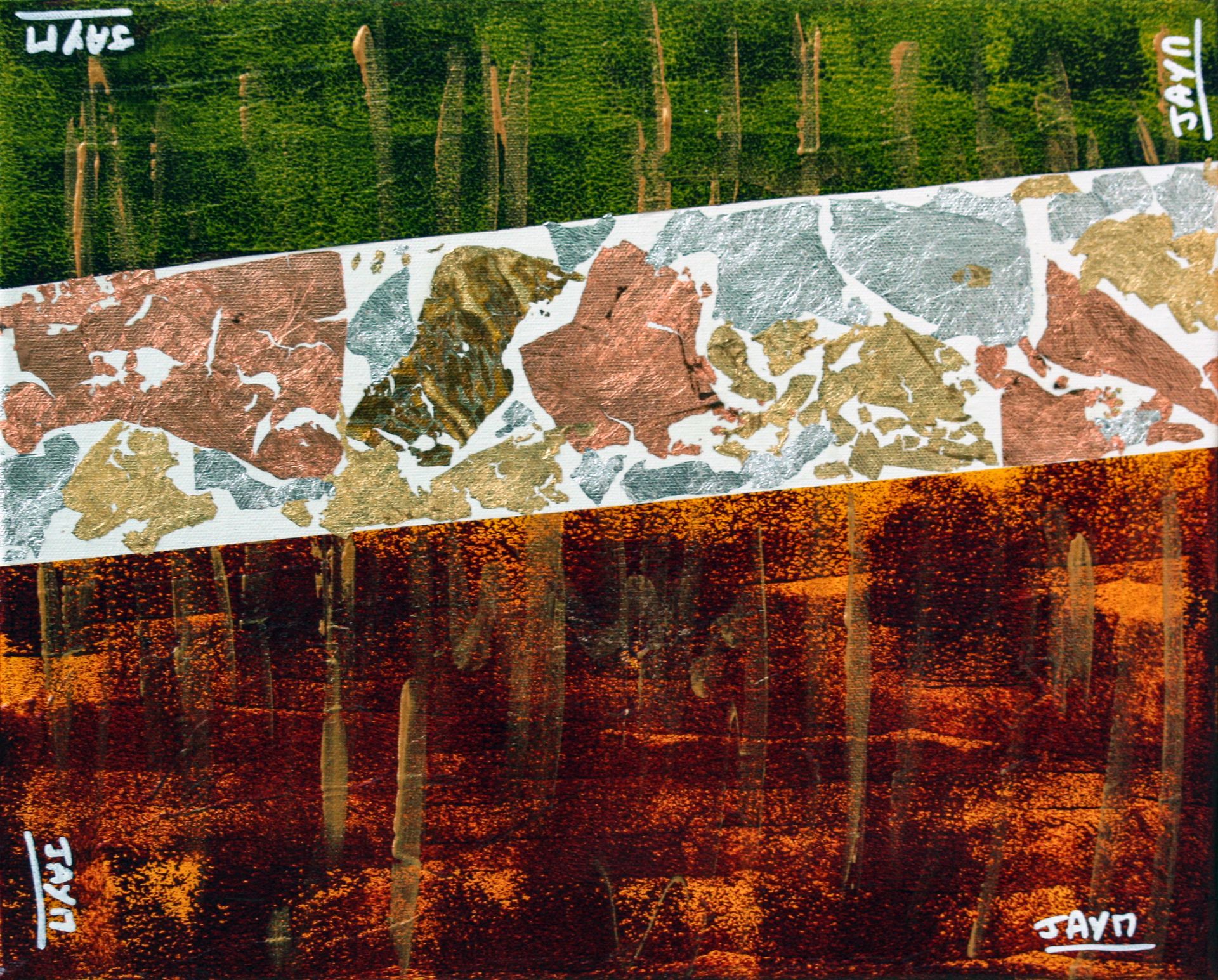 Tableau abstrait signature.