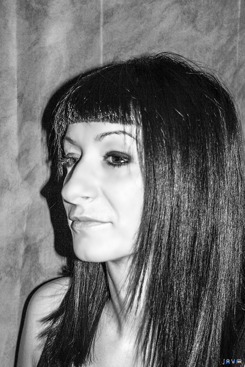 Black and white